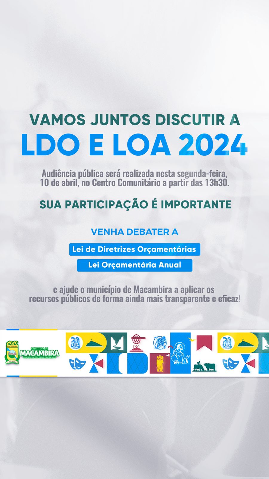 Audiência Pública LDO e LOA 2024 Prefeitura Municipal de Macambira